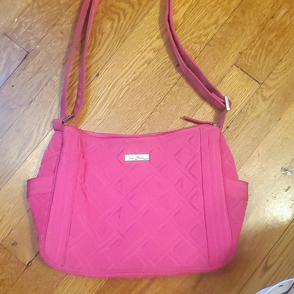 Vera Bradley On the Go Crossbody Fuschia Purse Never Used :)